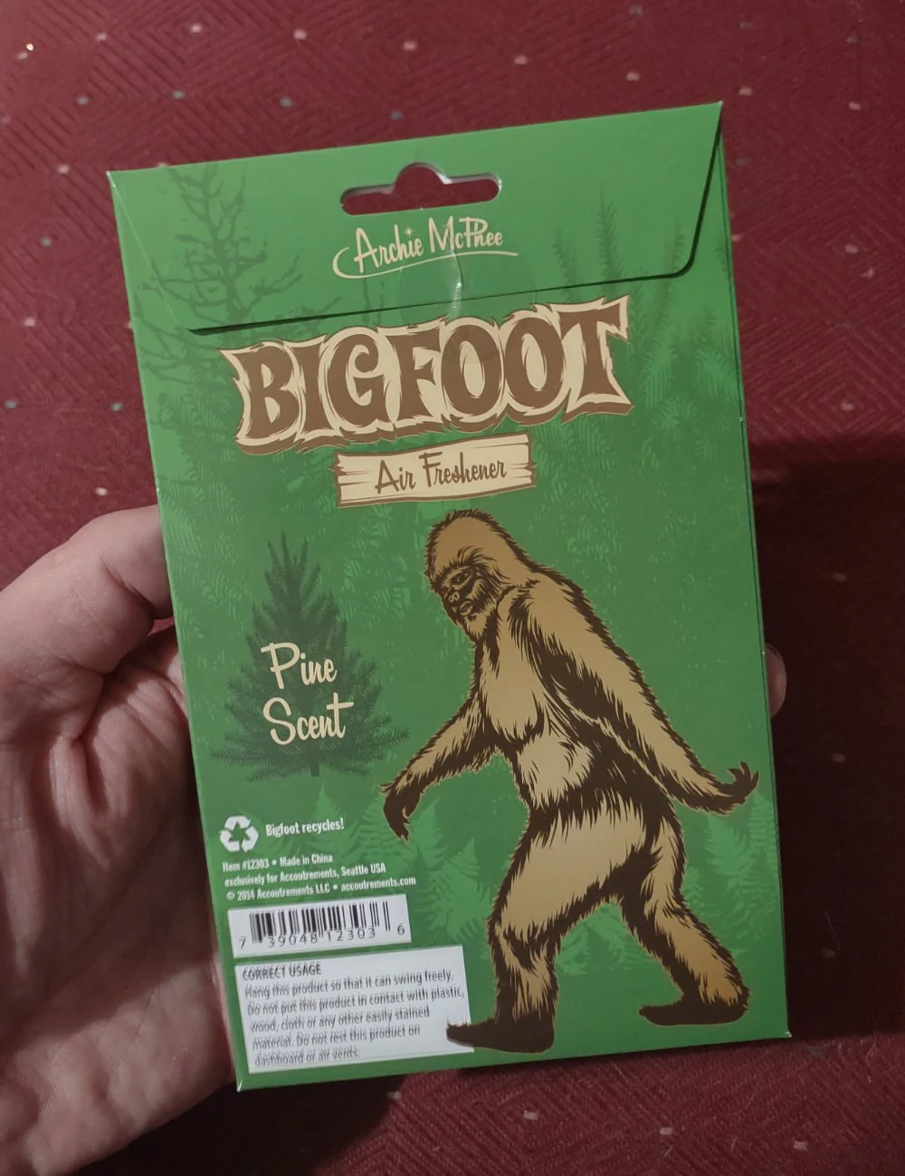 Bigfoot Deluxe Bigfoot Air Freshener - Image 2