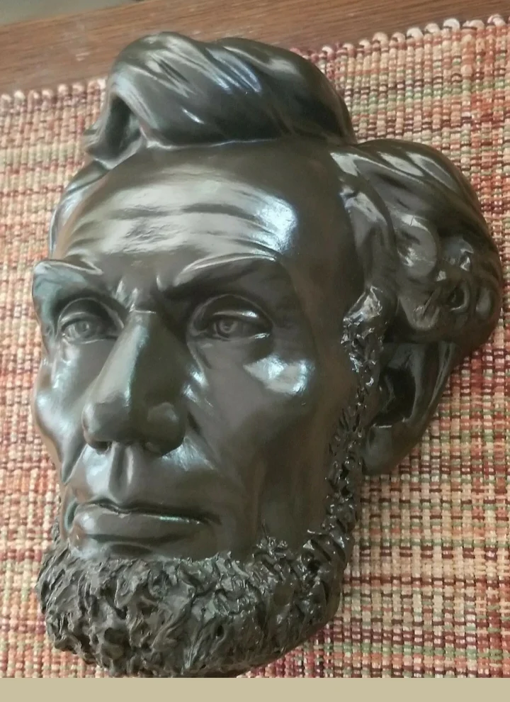 Abraham Lincoln Volk Sculpture cast 1865 (?) Life mask modified - Image 15