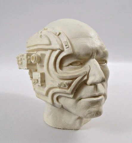 Patrick Stewart as Locutus of Borg Life Mask Star Trek Picard Life size Life-Mask face casting mask life cast - Image 3