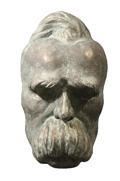 Nietzsche: Painted Death Mask Friedrich Nietzsche German Philosopher Philosophy 19th Century RARE Life mask / life cast - Image 2