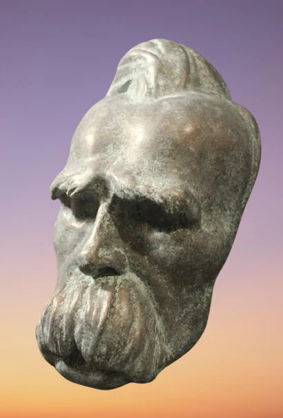 Nietzsche: Painted Death Mask Friedrich Nietzsche German Philosopher Philosophy 19th Century RARE Life mask / life cast - Image 5