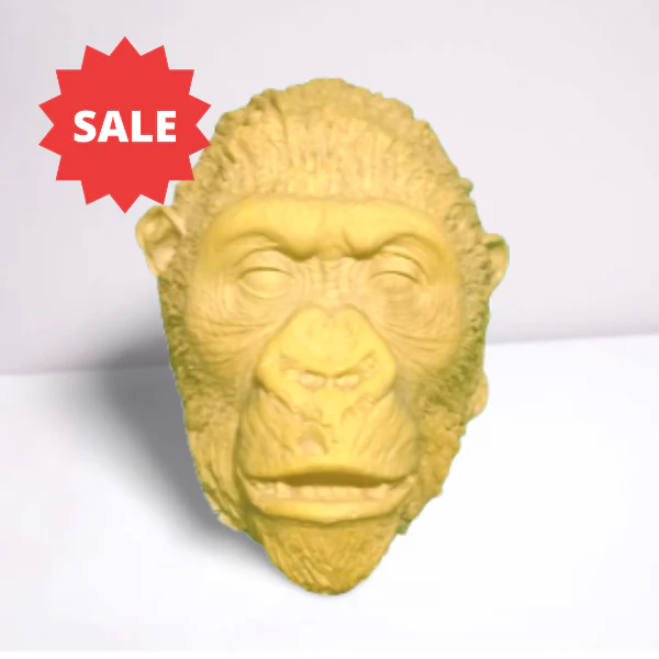 Gorilla head bust sculpture #2 Lifesize - Image 5