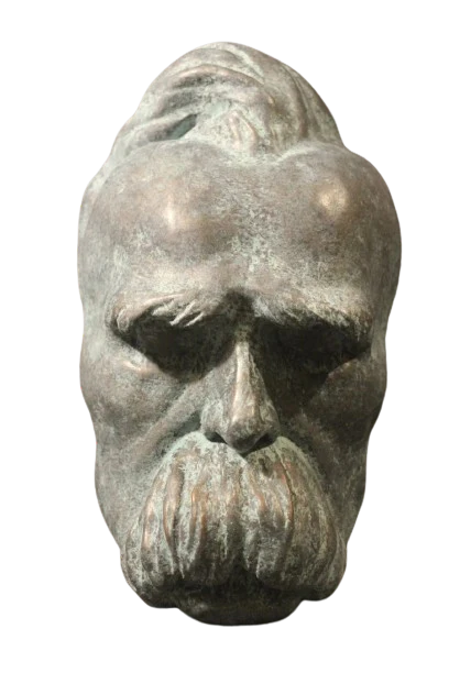 Nietzsche: Unpainted Death Mask Friedrich Nietzsche German Philosopher Philosophy 19th Century RARE Life mask / life cast - Image 2
