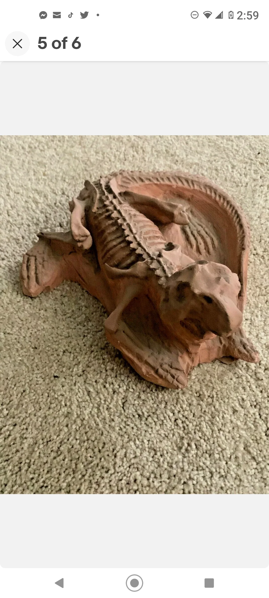 Psittacosaur Dinosaur Replica 14" Dinosaur skeleton cast in matrix - Image 3