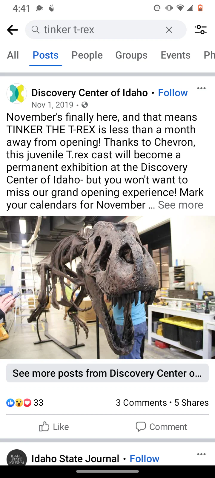 Tinker the T.rex skeleton cast replica T-rex Tinker Juvenile Trex - Image 43